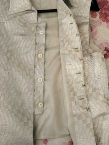 Brown Beaded Trim Blazer