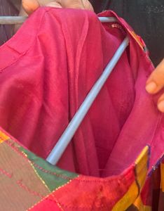 A-line Party Wear  Kurta Set With Zari Weaves