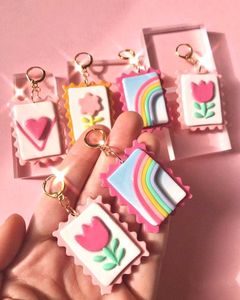 Postage Stamp Clay Charms 🌷✨