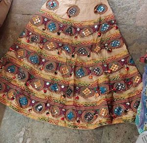 Ethnic Embroidered Top &amp; Skirt Set