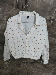 White Crop Shirt