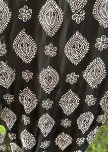 Black Chikankari Kurta