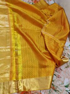 Yellow Striped Saree