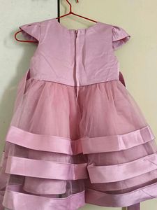 Elegant Pink Floral Girls Dress