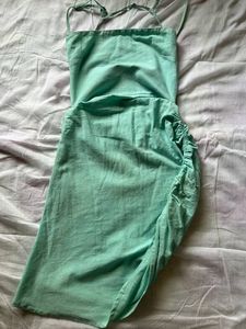 Sea Blue Backless Dress