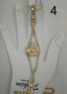 Rhinestone Hand Chain Bracelet