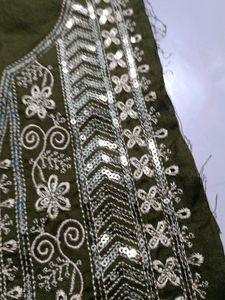 Neck Embroidery Patch Mehendi Colour New Not Used