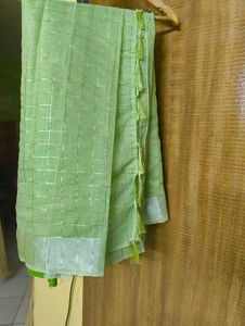 New Saree With Falls Pico Tag