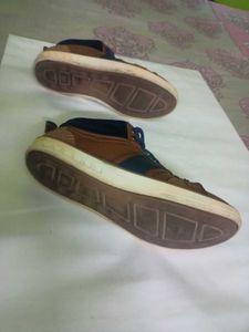 Brown &amp; Navy High-Top Sneakers