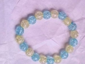 Blue & Yellow Beaded Bracelet