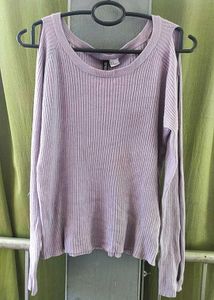 Lilac Cold Shoulder Top