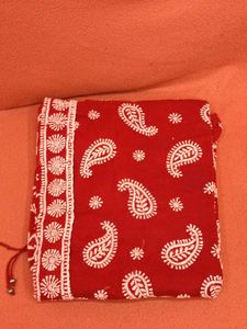 Gently Used Red &amp; White Lucknow Embroidered Kurti