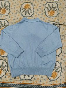 Korean style sky blue shimmer top