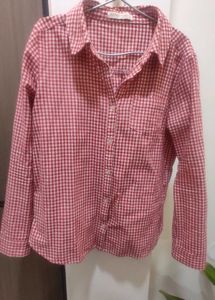 Girls Pink Nd White Chx Shirt