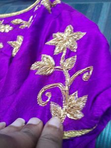 Prince Cut Gown With Banaras Duppata Rawsilk