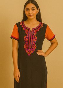 Black Embroidered Kurti