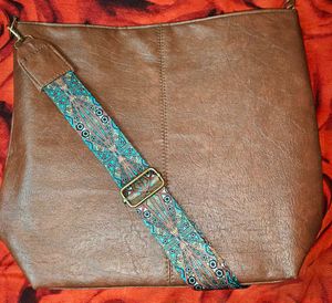 Brown Faux Leather Bucket Bag