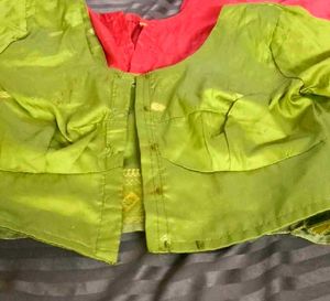 take away gold bordered blouse donation