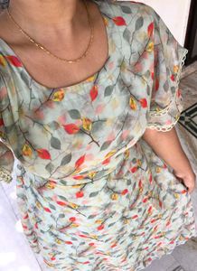 Olive Floral Cutest Dress