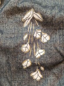 Grey and White Frock With Jacket Plus Leggings