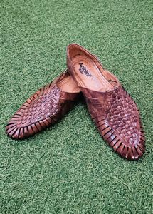 Brown Woven Loafers