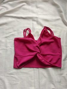 pink sleeveless Top