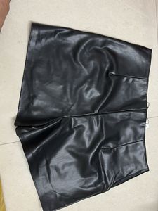 Chic Black Faux Leather Shorts