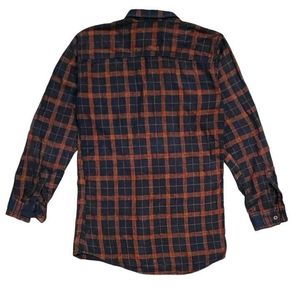 Brown &amp; Black Plaid Flannel Shirt
