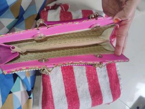 Pink Embellished Handbag