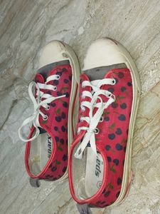 Cute Berry Print Sneakers