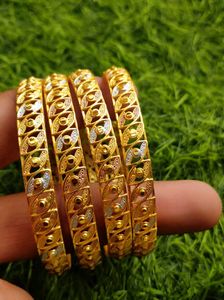 Golden Bangles - Set of 4