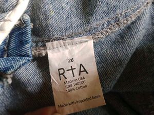 Vintage High-Waisted Denim Cargo Pants
