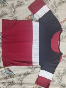 Color Block Long Sleeve Tee