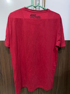 Eound Neck T Shirt Red