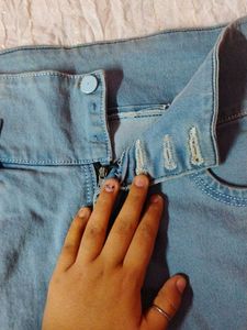 High Waist Blue Jeans