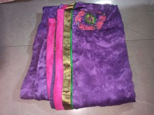 Purple Ethnic Dress Material