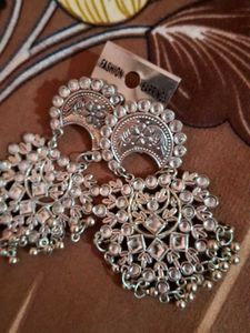 Statement Silver Earrings Set