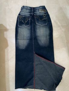 🔔Y2K Vintage Wash Denim Maxi Skirt🔔