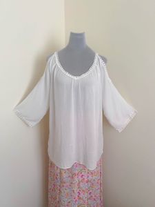 100% COTTON TUNIC WITH LACE