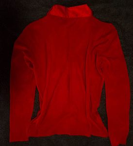 Thrifted Devil Red y2k Collar Sweater
