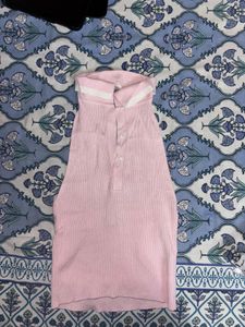 Light Pink Backless Top