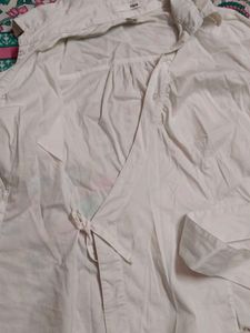 White Wrap Top with Tie