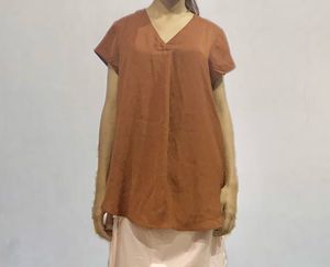 Elegant Brown V-Neck Top