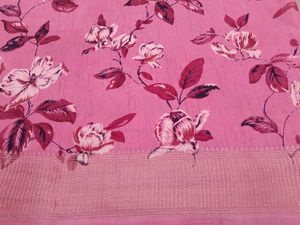 Floral Pink Saree with Awesome Blouse