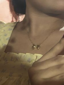 Gold Bow Necklace 🎀✨