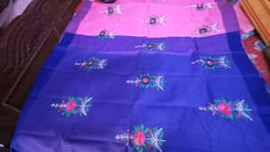 thread work saree