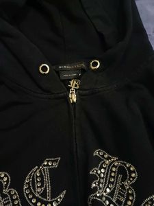 BCBGeneration Rhinestone Zip Hoodie