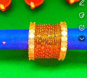 Lakshmi kasullu Bangles with glass bangle