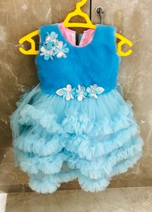 Cute Blue Party Dress