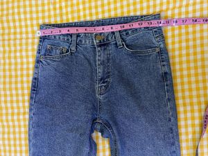 Korean Stretchy Blue Denim Jeans Waist 28-29